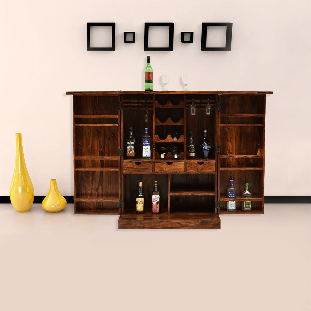 Blessing Bar Cabinet with Traditional Diamond Design