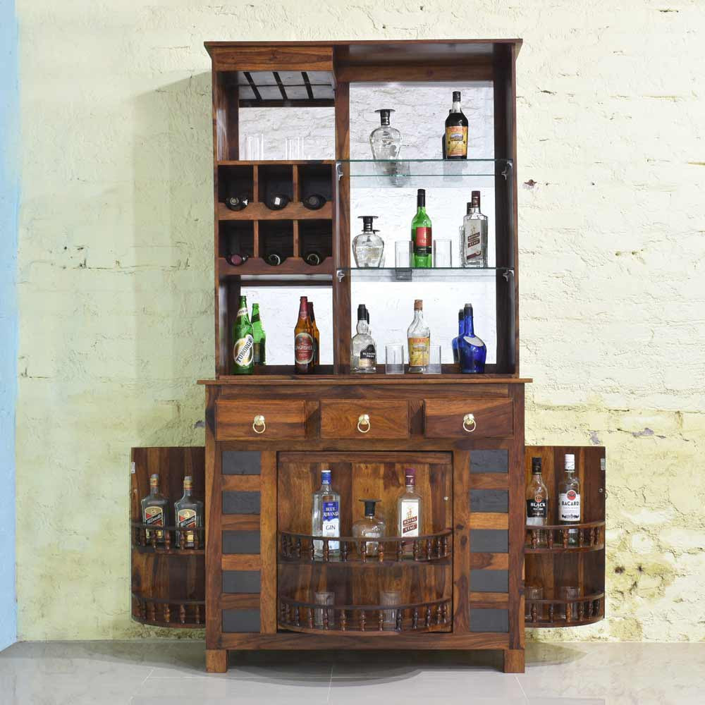 Laila Sheesham Wood Bar
