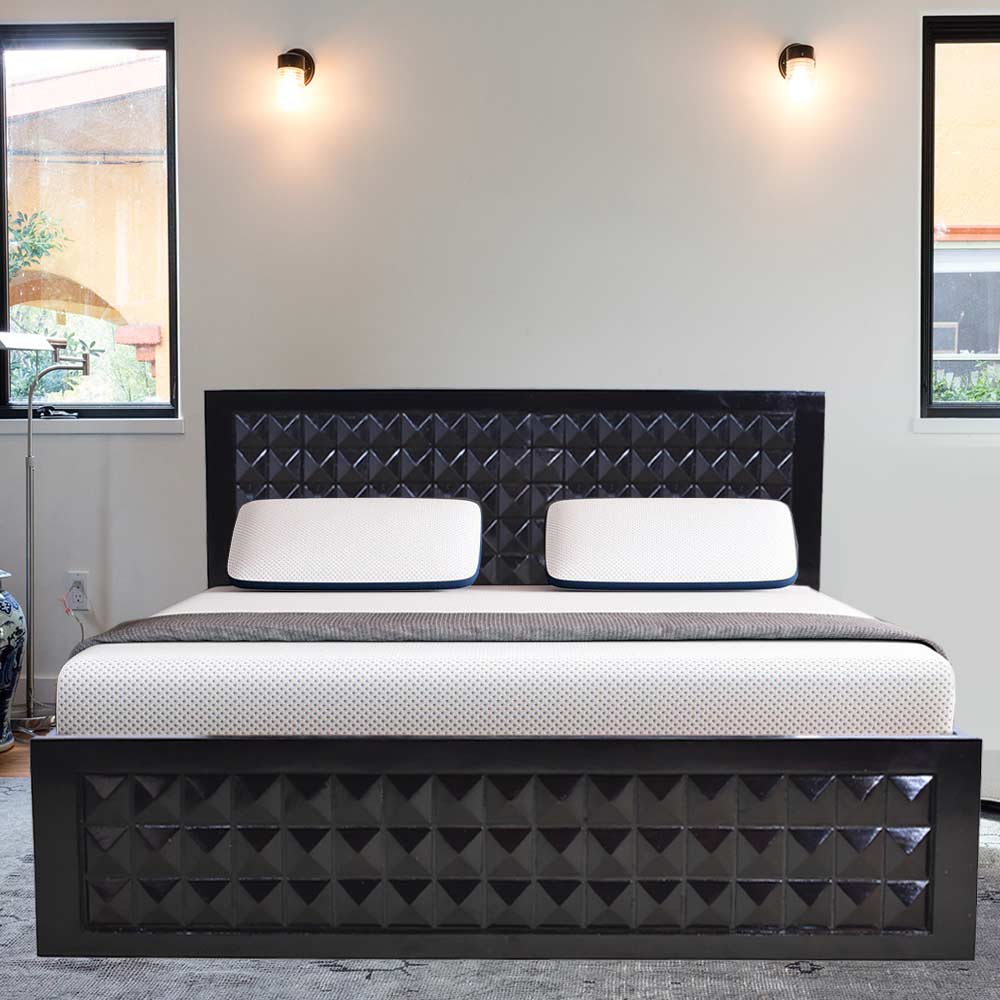 Catalina Sheesham Wood Diamond Bed with Storage