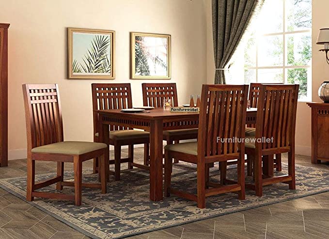 Gemma Wood Dining Table 6 Seater | 6 Seater Dining Set
