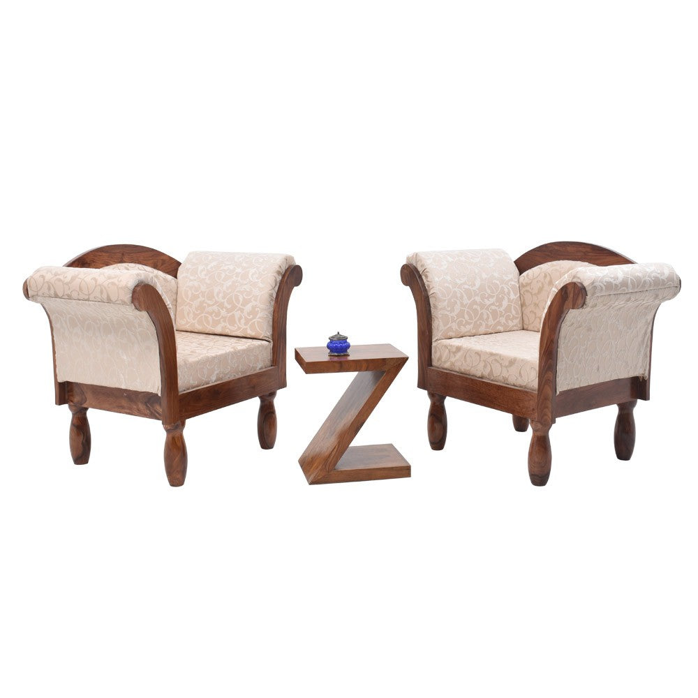 Gwendolyn Wooden Avilys Sheesham Single Seater Sofa