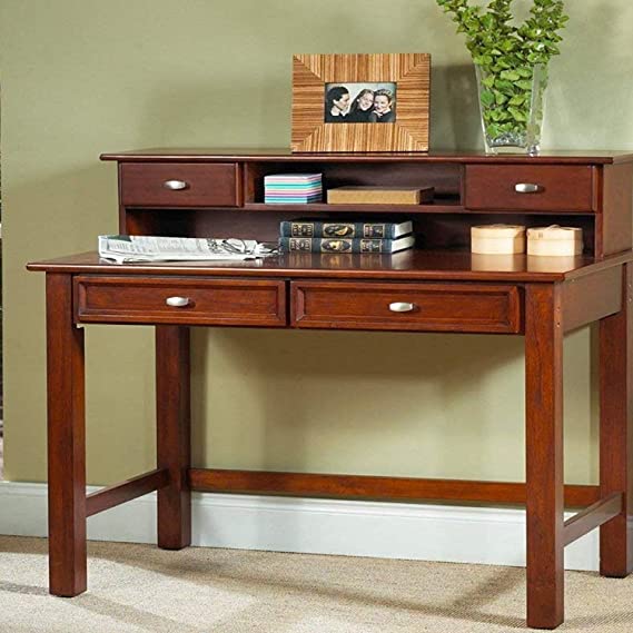 Wrenley Wood Writing Study Table with 4 Drawers for Home and Office