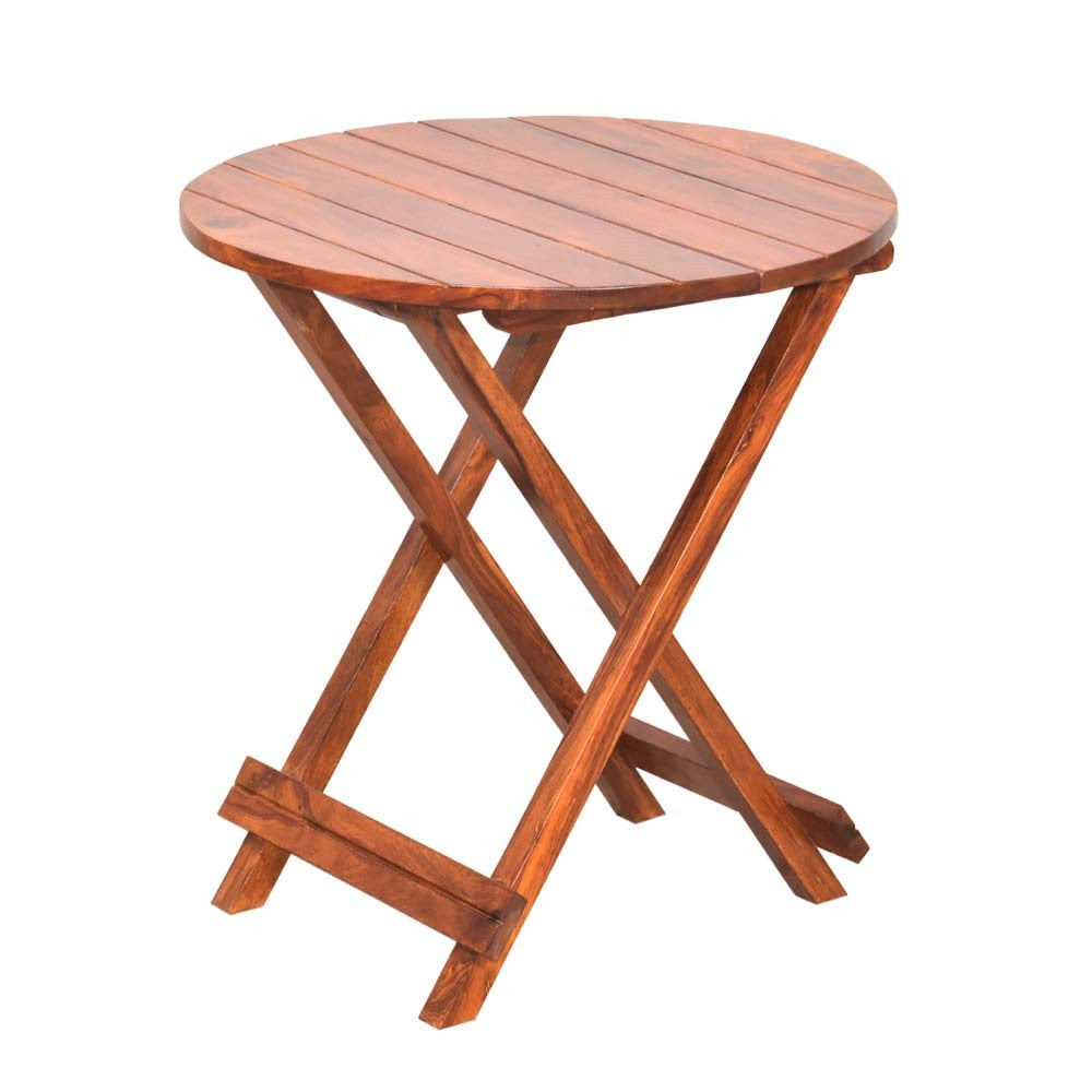 Lorelei Sheesham Wooden Folding Round Big Table