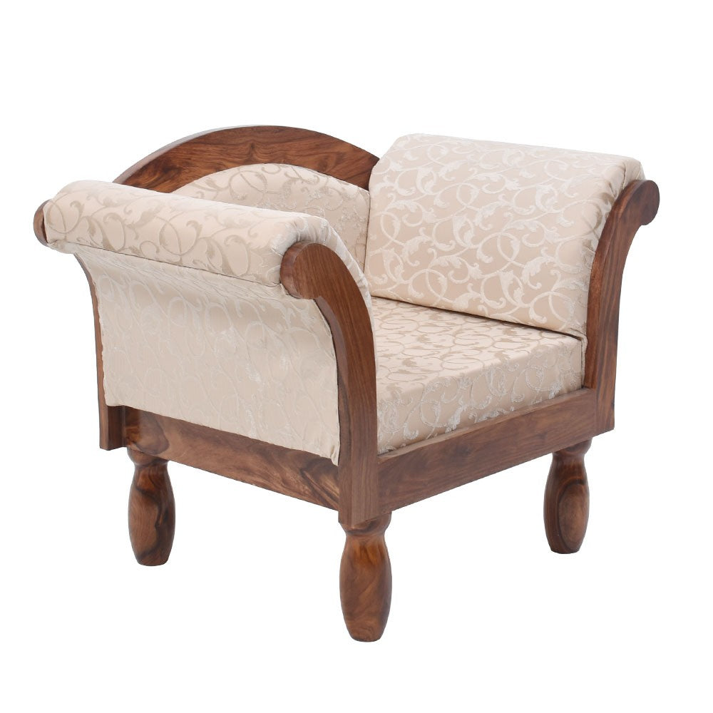Gwendolyn Wooden Avilys Sheesham Single Seater Sofa