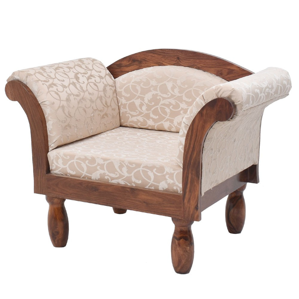 Gwendolyn Wooden Avilys Sheesham Single Seater Sofa