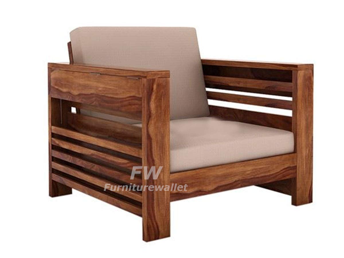 Brianna Sheesham Wooden 5 Seater Sofa Set for Living Room Without Pillow