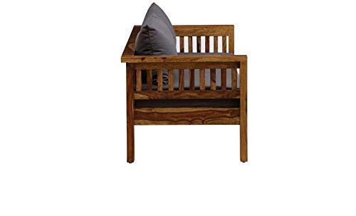 Esther Sheesham Wooden 2 Seater Sofa for Living Room in Natural Finish