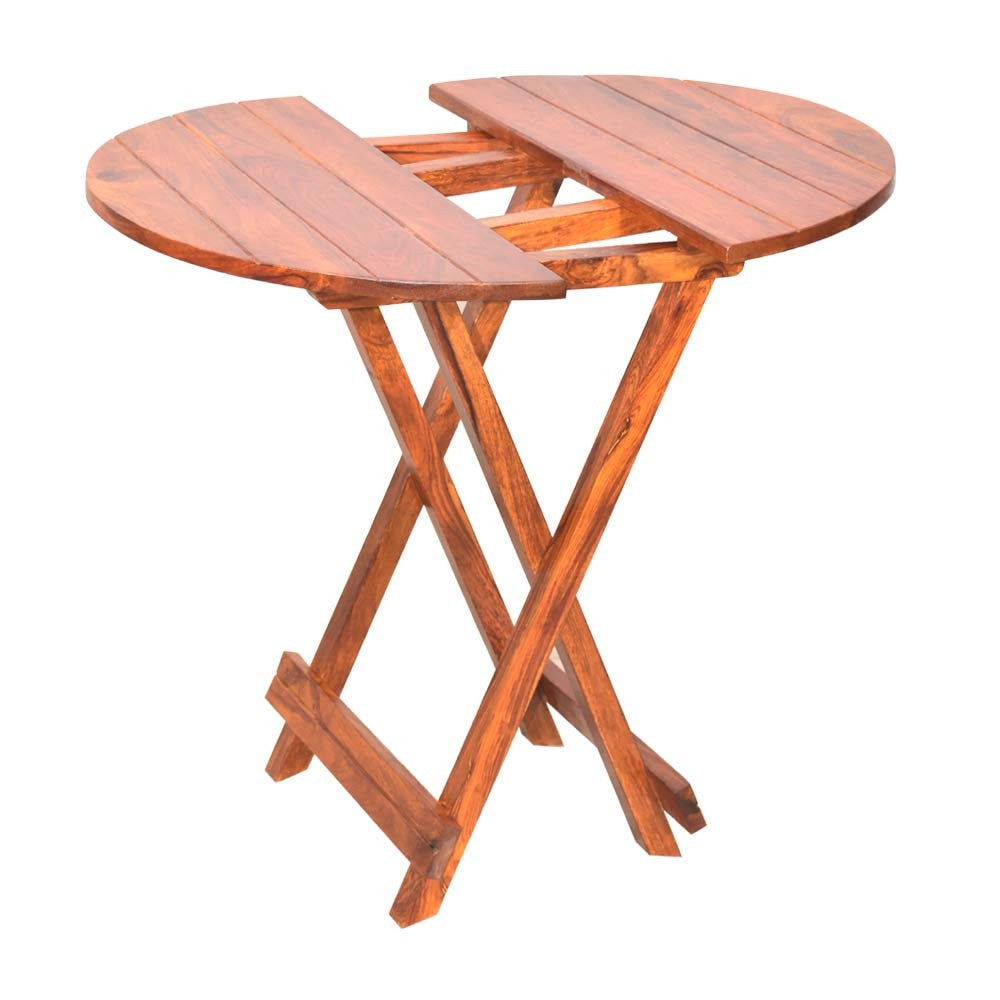 Lorelei Sheesham Wooden Folding Round Big Table