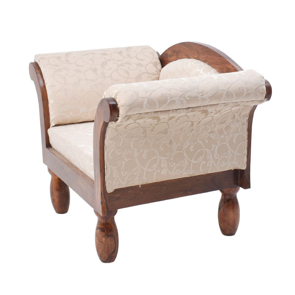 Gwendolyn Wooden Avilys Sheesham Single Seater Sofa