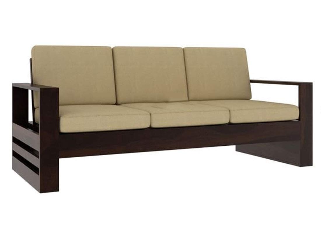 Oakley Sheesham Wooden 5 Seater Sofa Set for Living Room Without Pillow