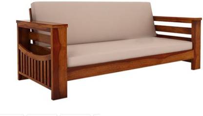 Parker Sheesham Wooden 5 Seater Sofa Set for Living Room Without Pillow