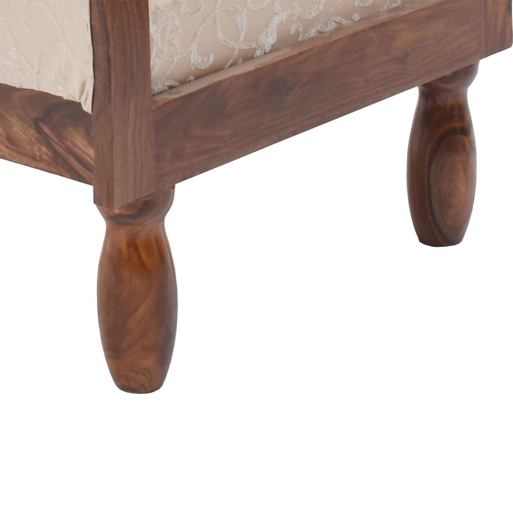 Gwendolyn Wooden Avilys Sheesham Single Seater Sofa
