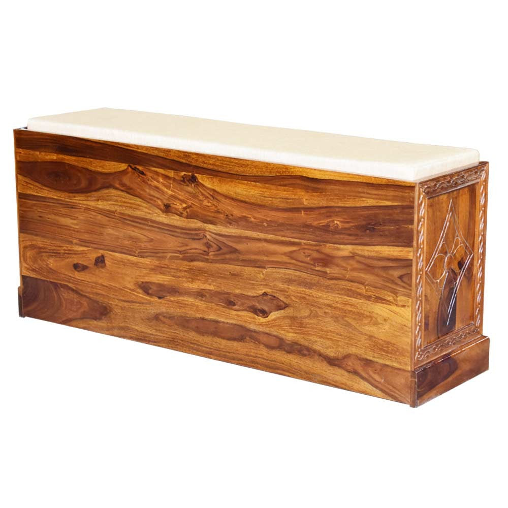 Kailani Solid Wood Florito Carbing Footwear Table