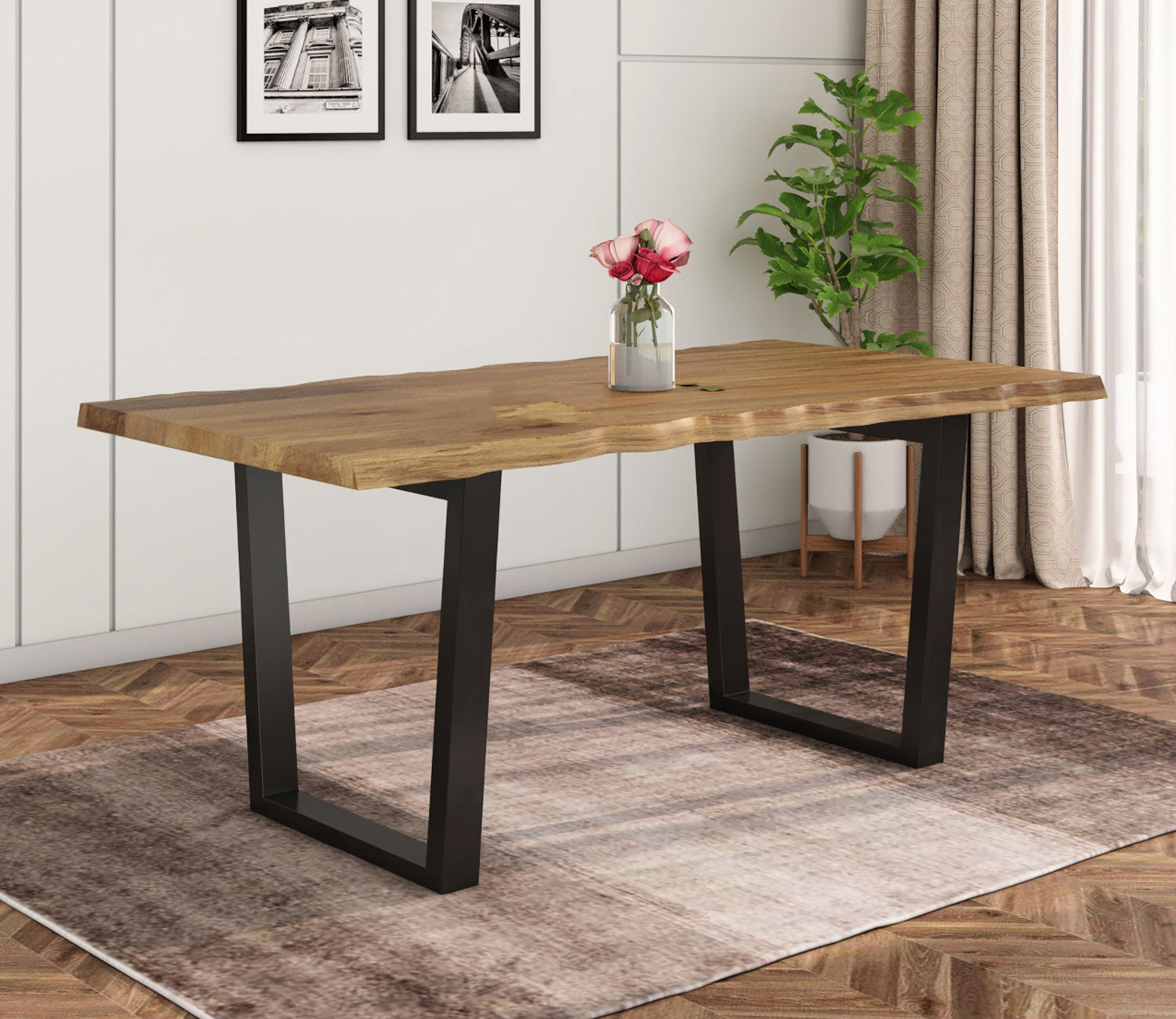 Pumpkin Edge Dining Table 4 Seater
