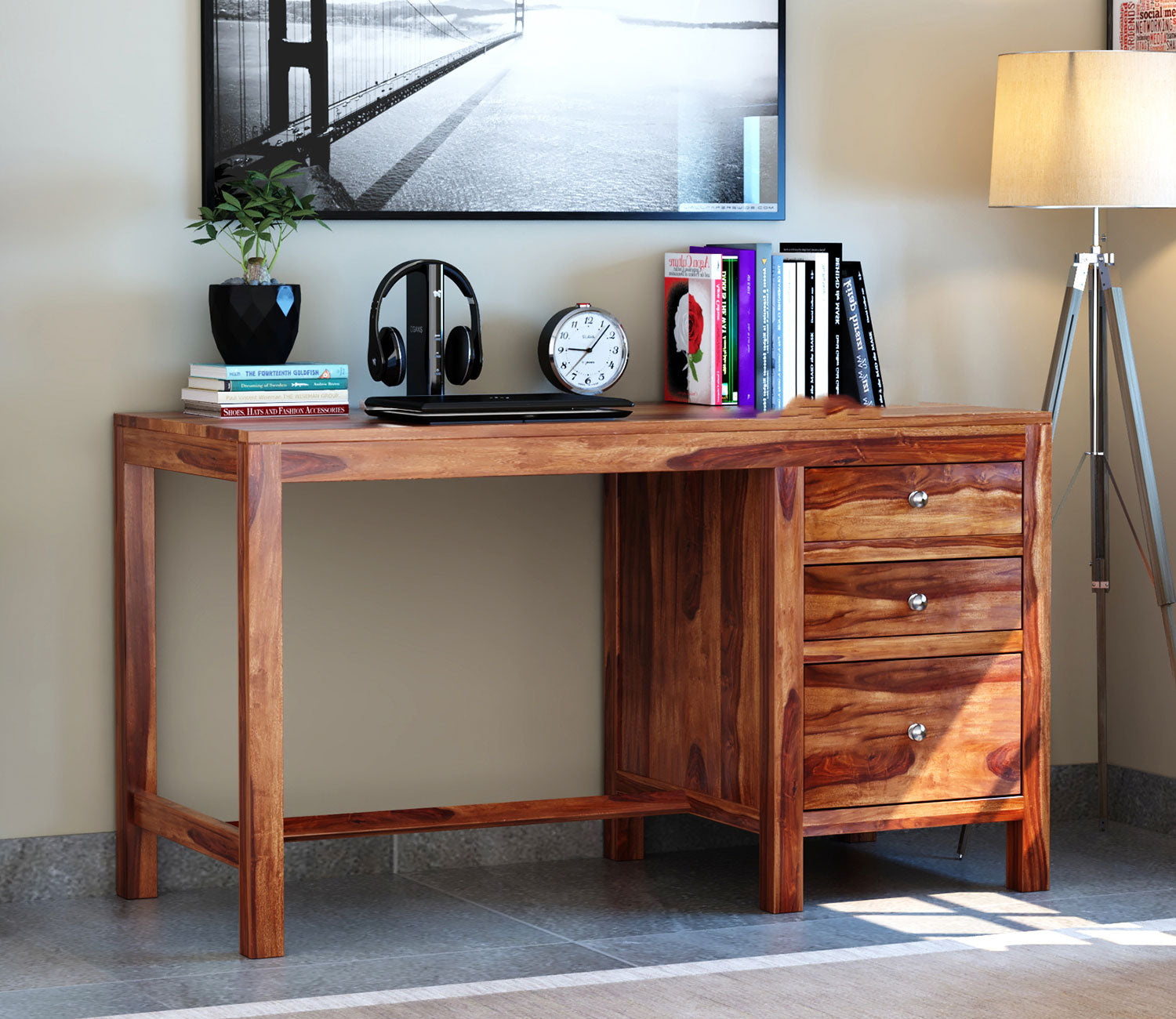Riley Study Table With Three Drawers