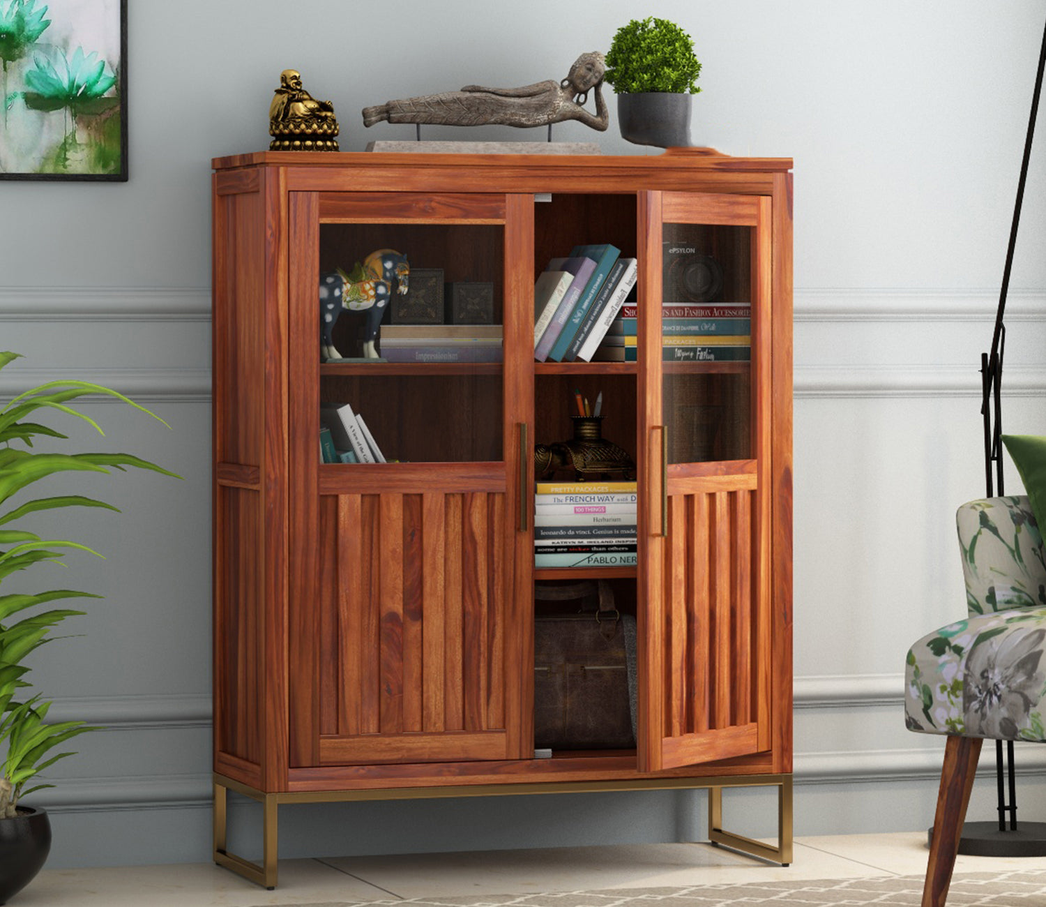 Phillip Bookshelf with Metal Legs