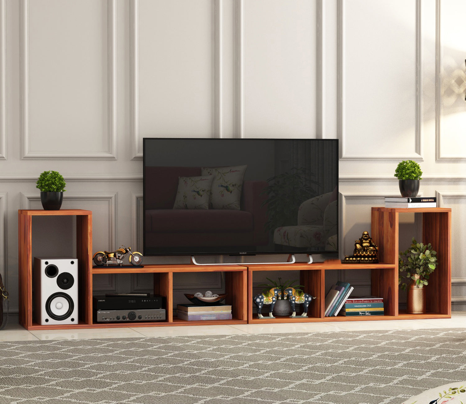 Alexis Multi-Functional Sheesham Wood Tv Unit