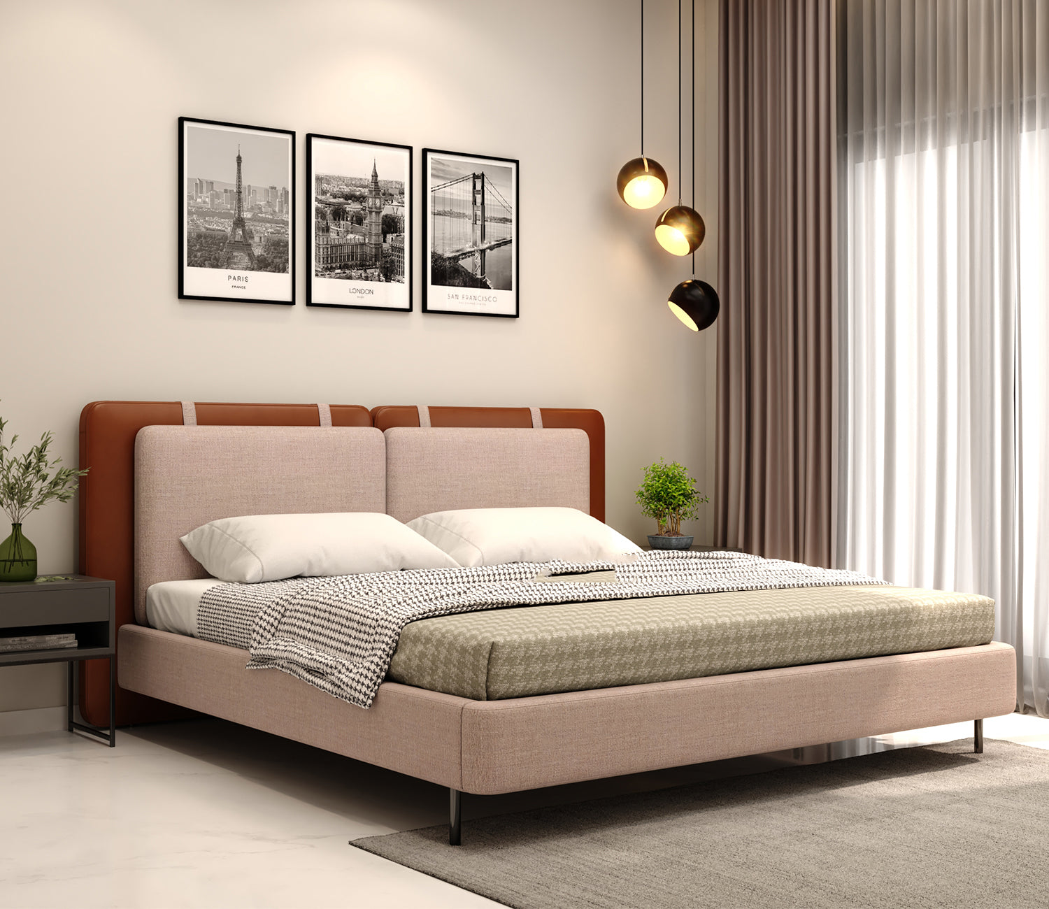 Raiden Fully Upholstered Bed Without Storage