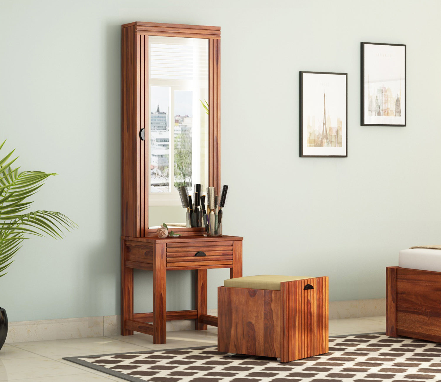 Oakley Dressing Table with Stool and Storage