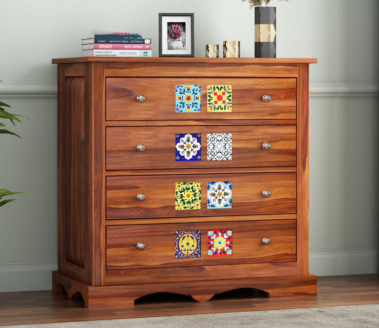 Wade 4-Drawer Wooden Chest Of Drawers