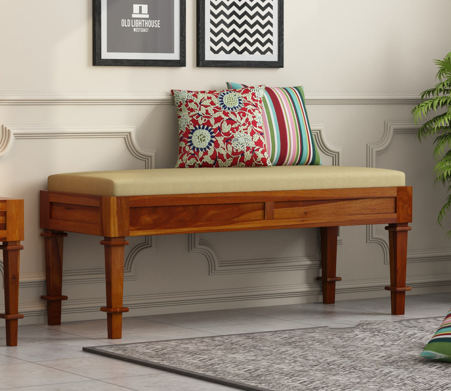 Nicolas Bench with Upholstery