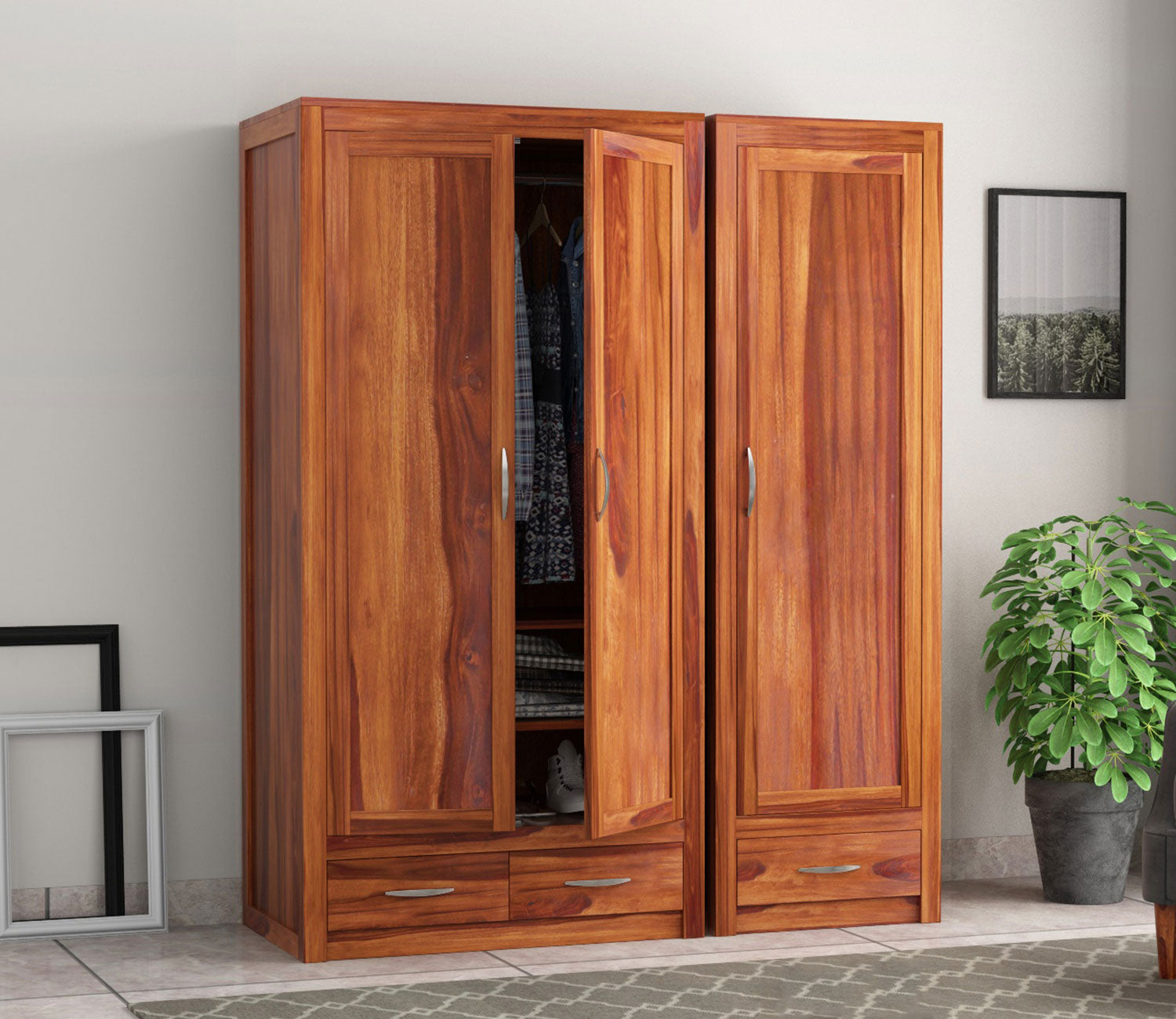 Bryan 3 Door Multi Utility Wardrobe