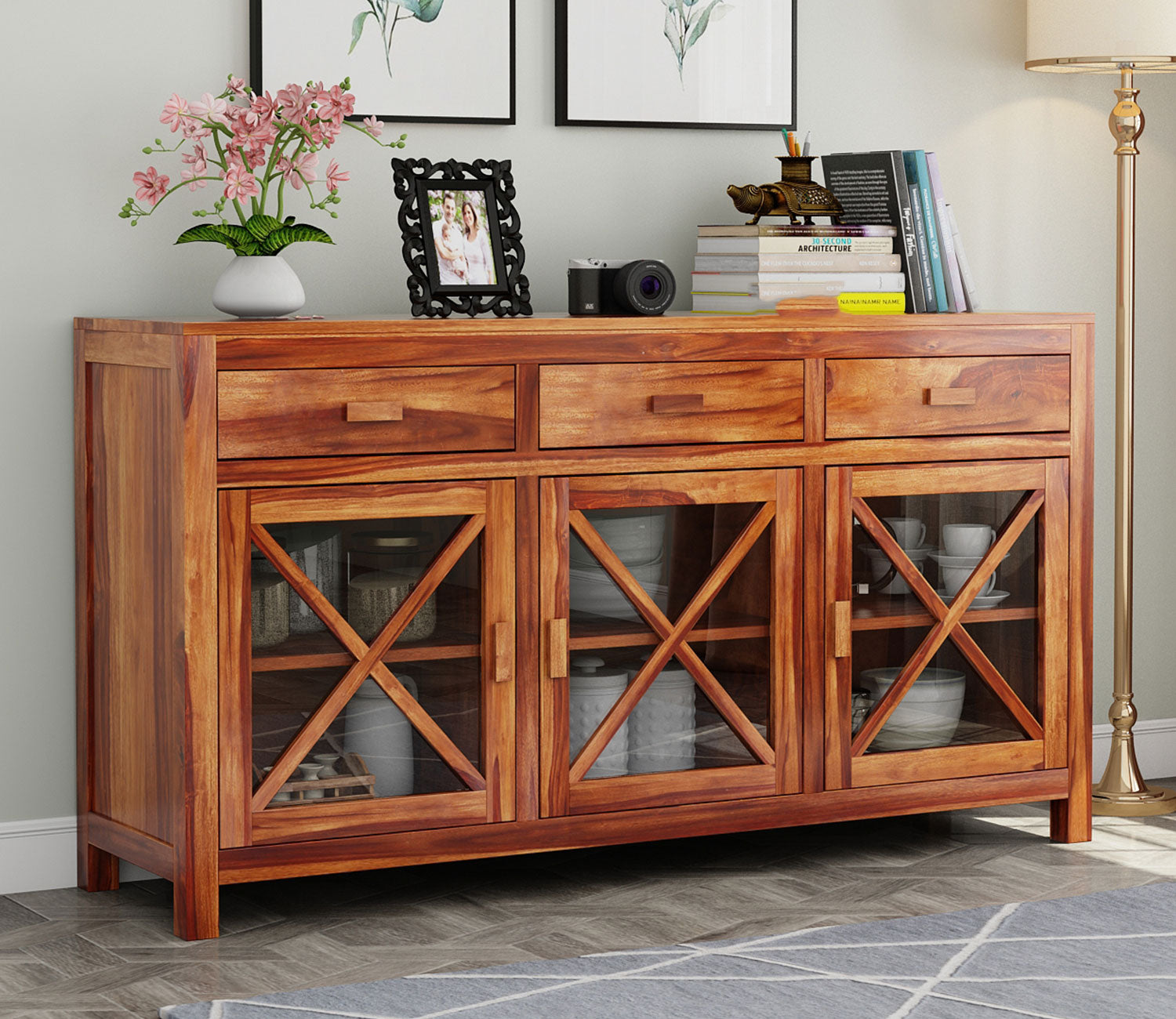 Simon Sheesham wood Sideboard and Cabinets