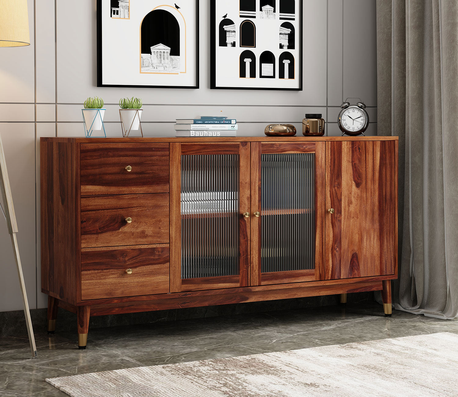 Milan Sheesham Wood Cabinet and Sideboard