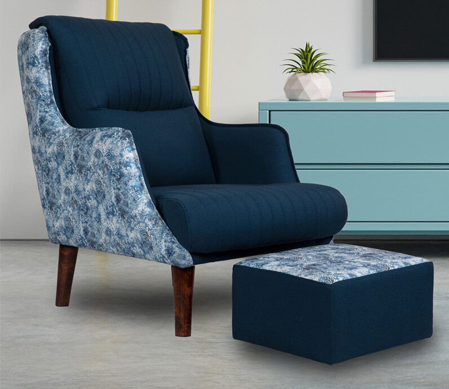 Barrett Wing Chair With Ottoman