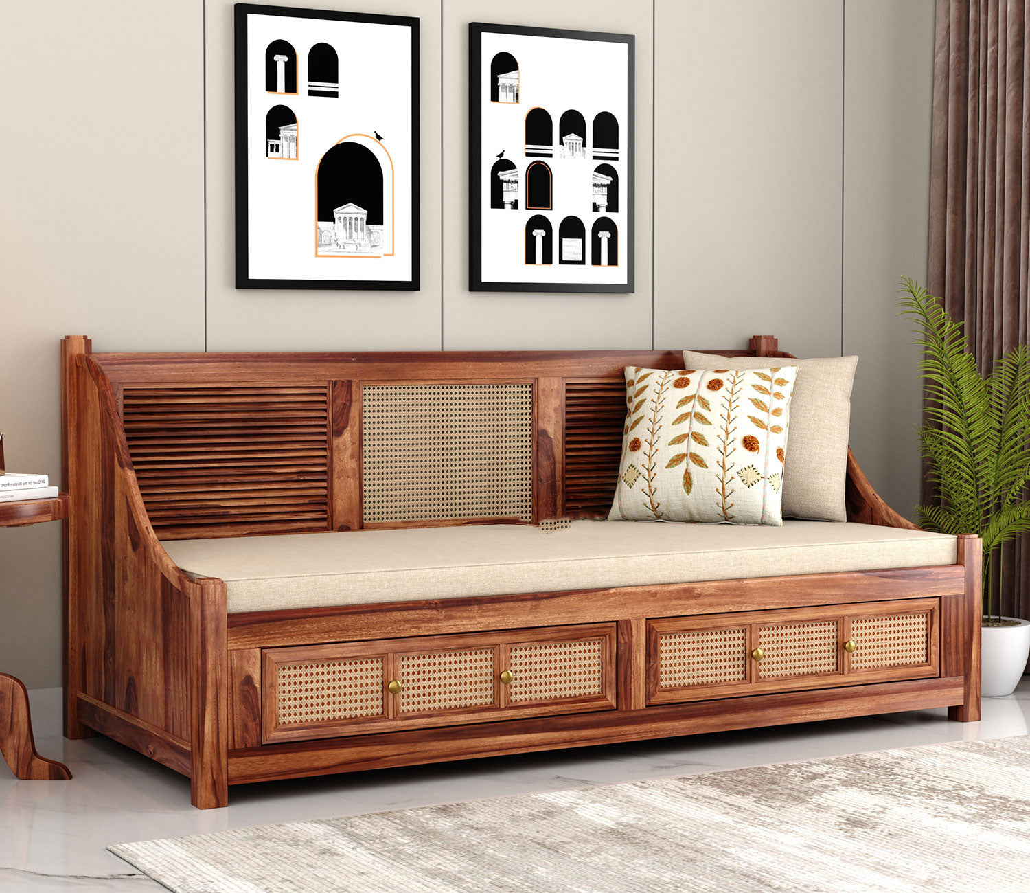 Chase Designer Sheesham Wood Divan Bed with Mattress