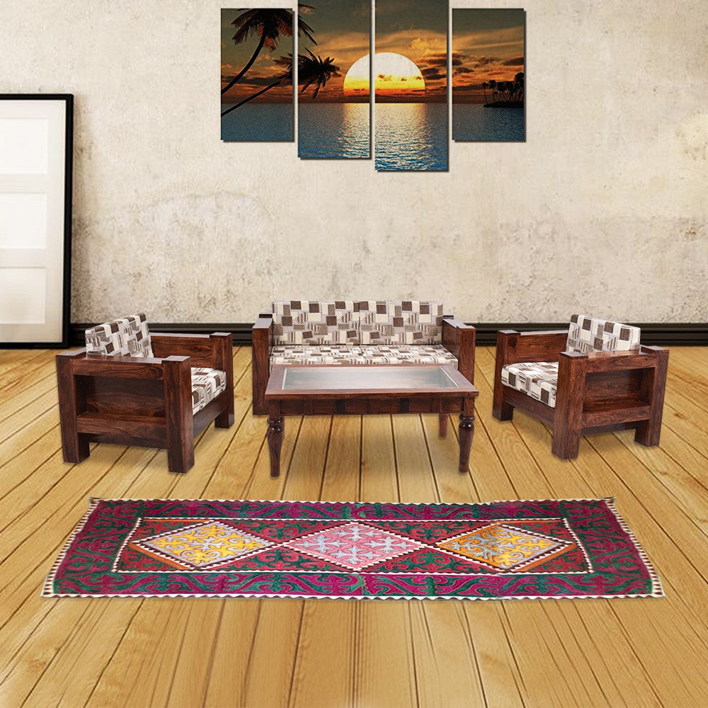 Aleyna Wood Sheesham Siramika Sofa ste