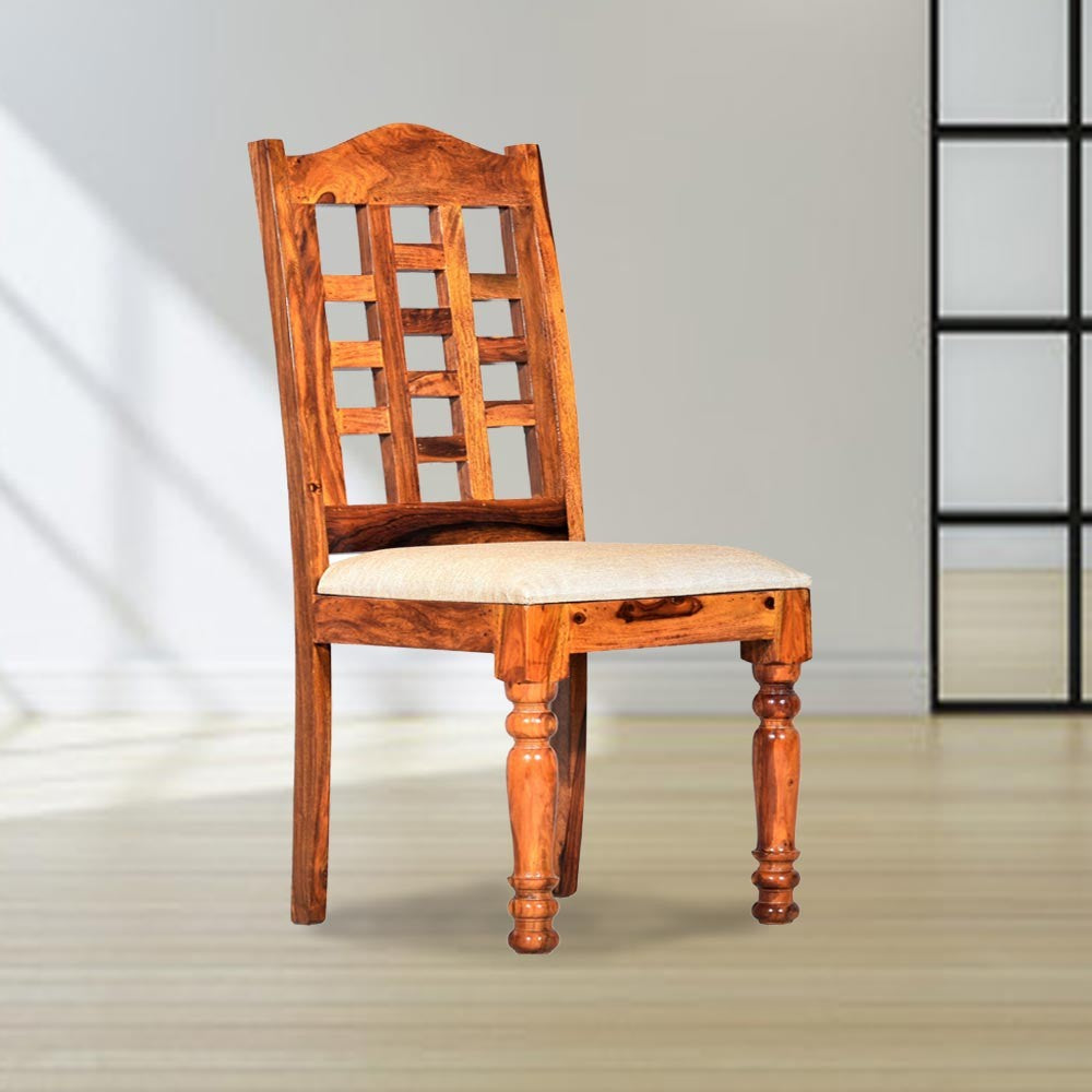 Lilith Wood Zenith Sheesham Dining Table and Chair
