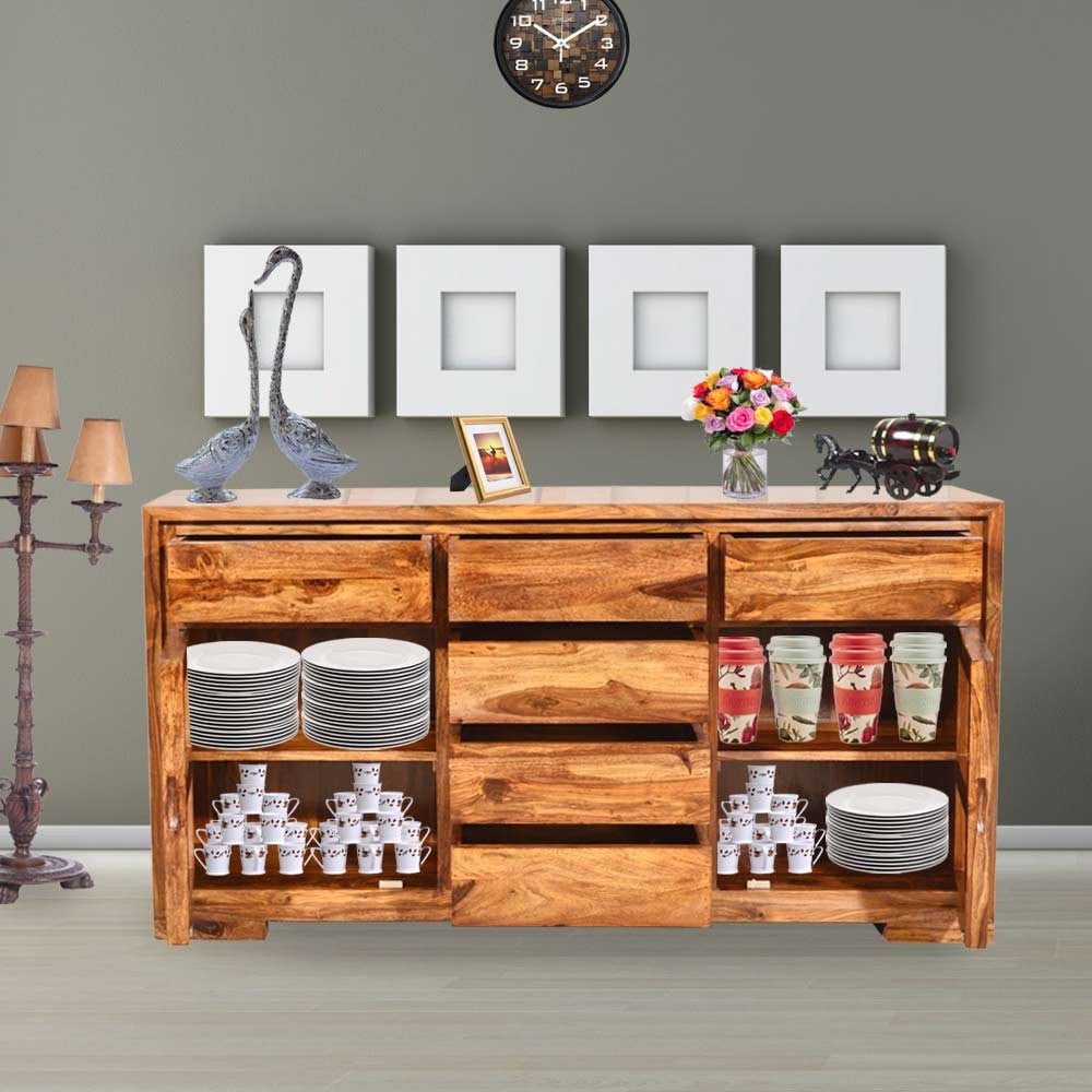 Tatum Solid Wood Sideboard Six Drawers