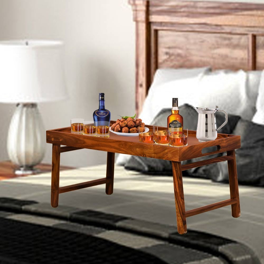 Saylor Wood Foldable Breakfast Bed Tray Table