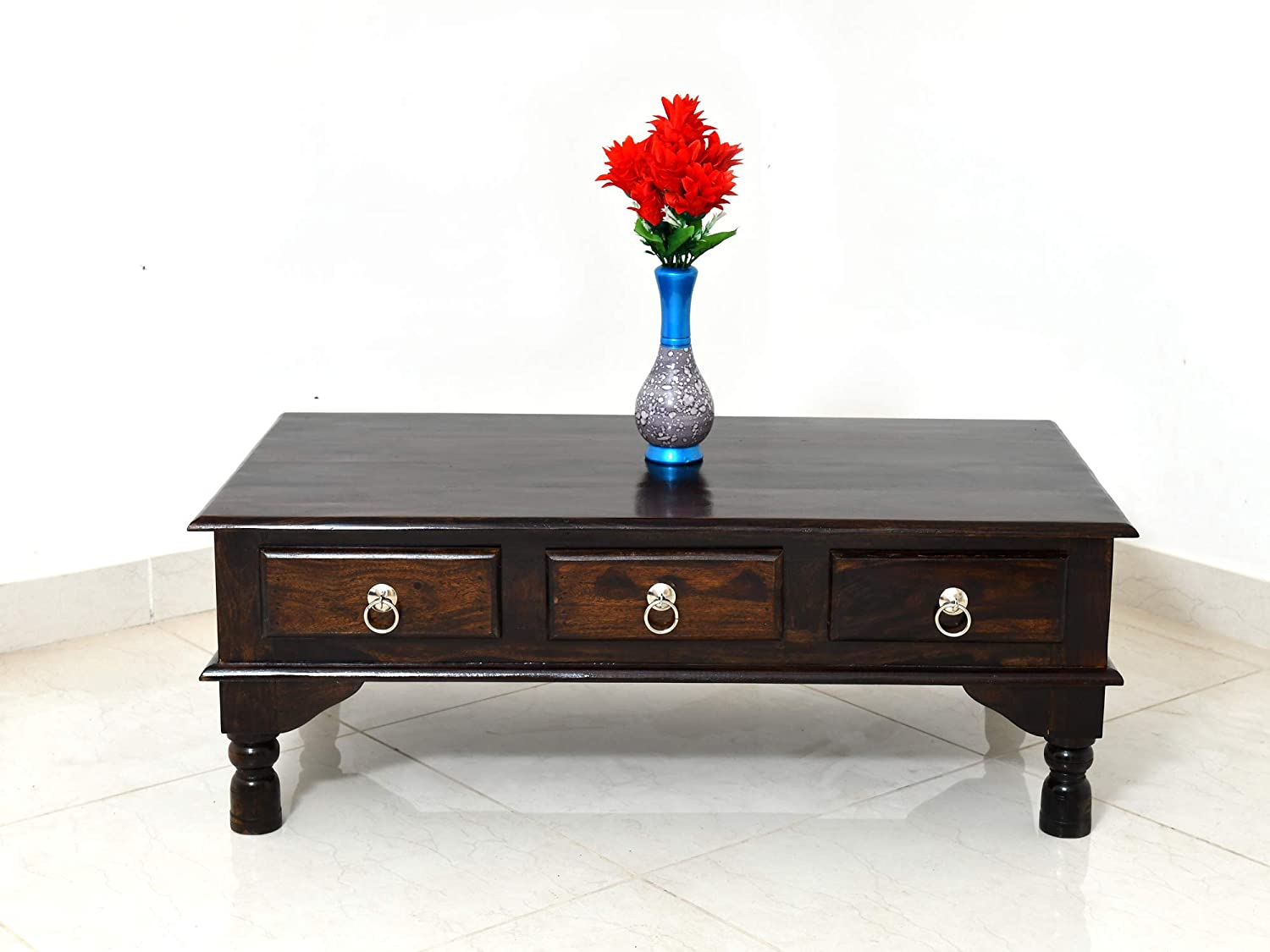 Margot Sheesham Wood 6 Drawer Center Table