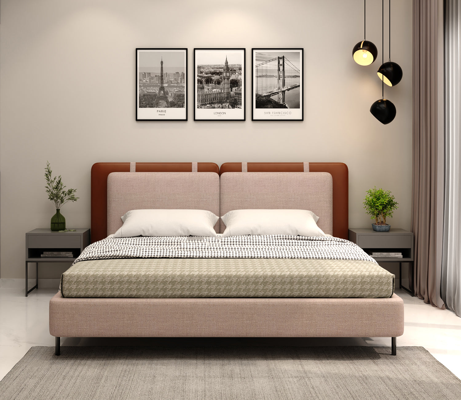 Raiden Fully Upholstered Bed Without Storage