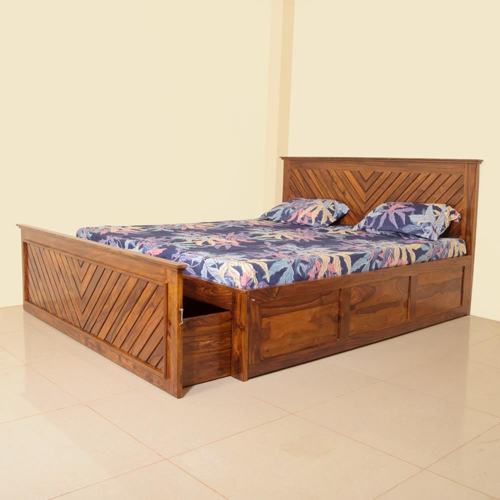 Bowen Wooden Bed Crosing Desing Bed
