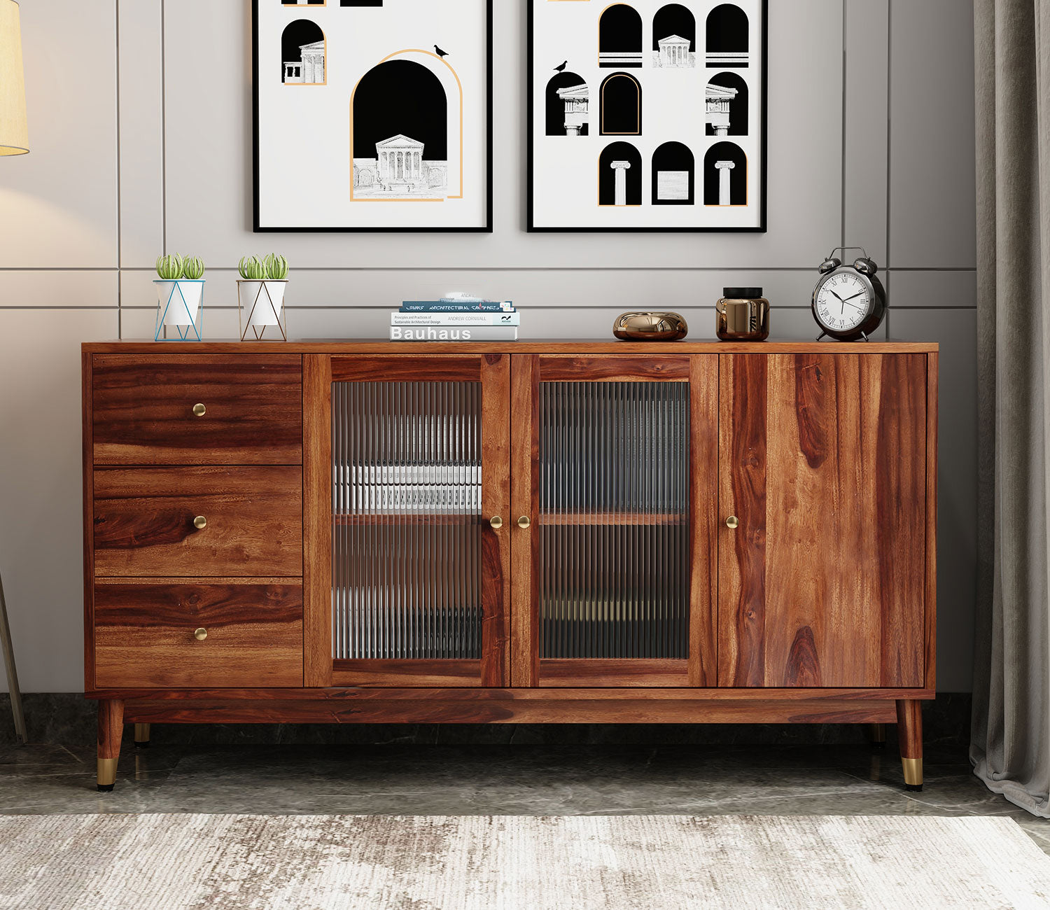 Milan Sheesham Wood Cabinet and Sideboard