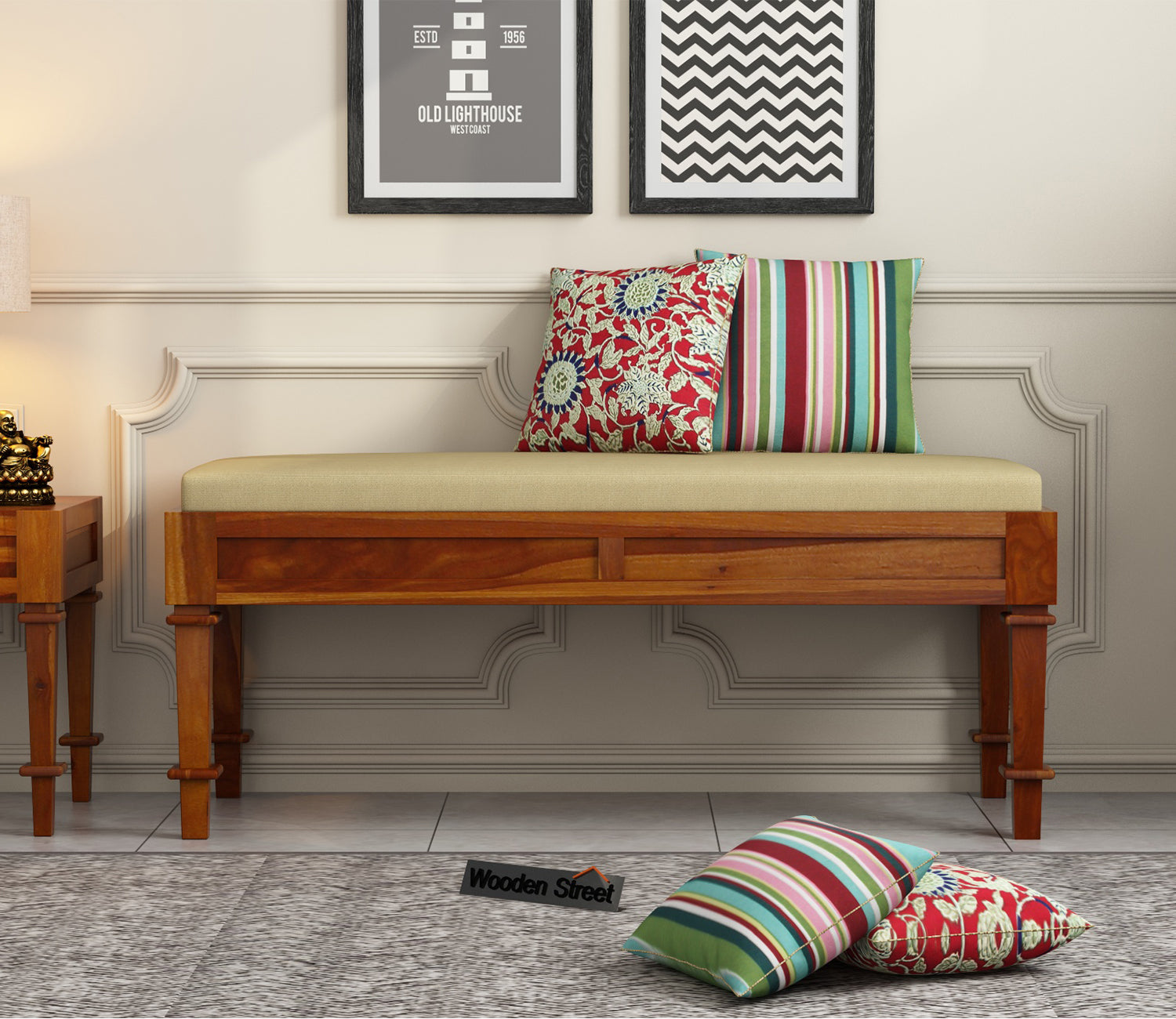 Nicolas Bench with Upholstery