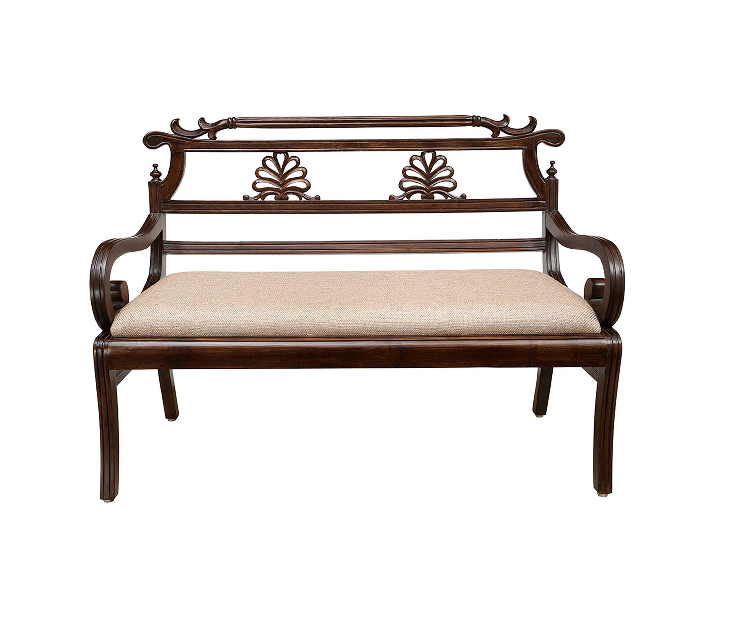 Camden Two Seater Sofa In Walnut Finish