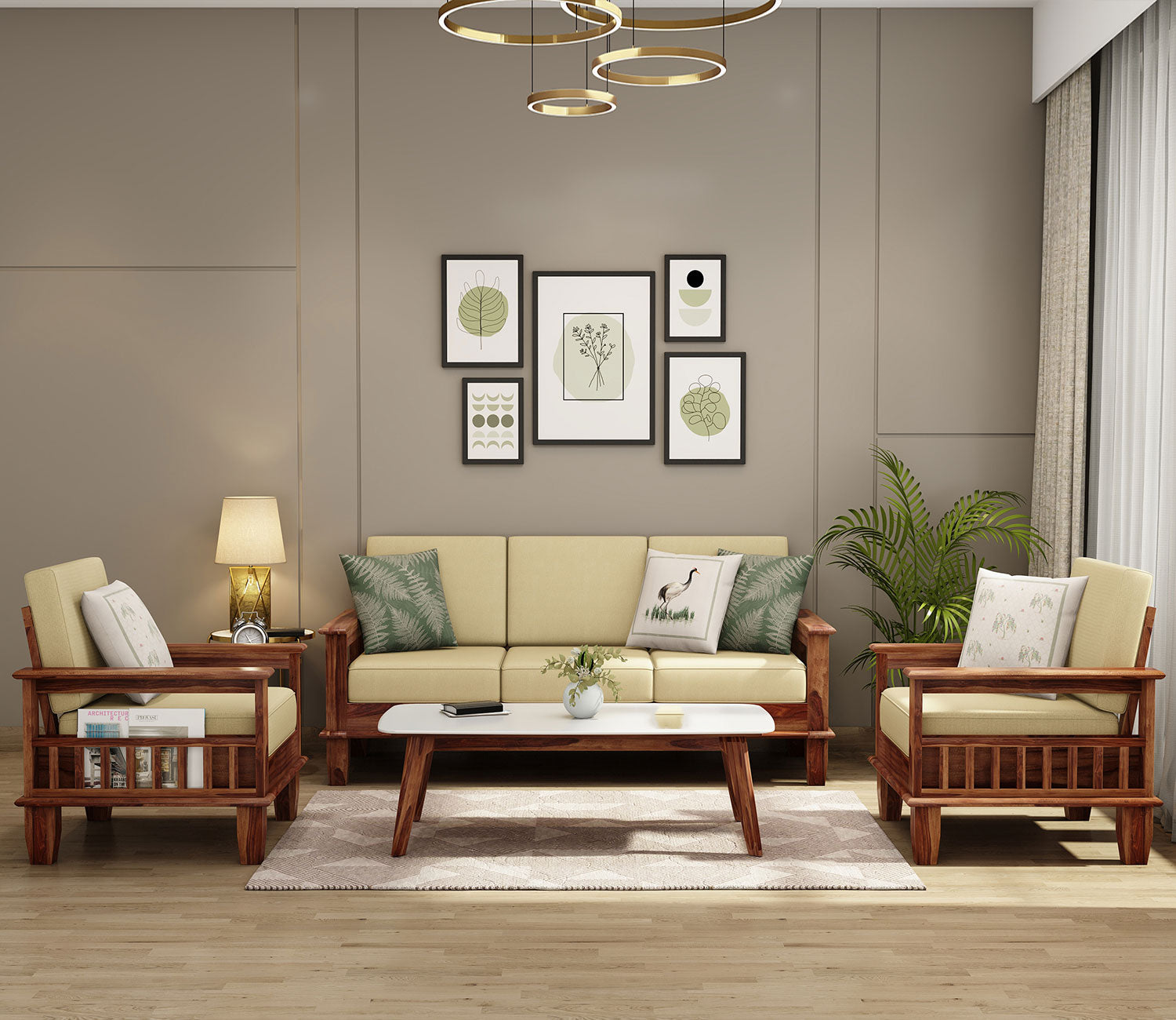 Kelly Wooden Sofa Set