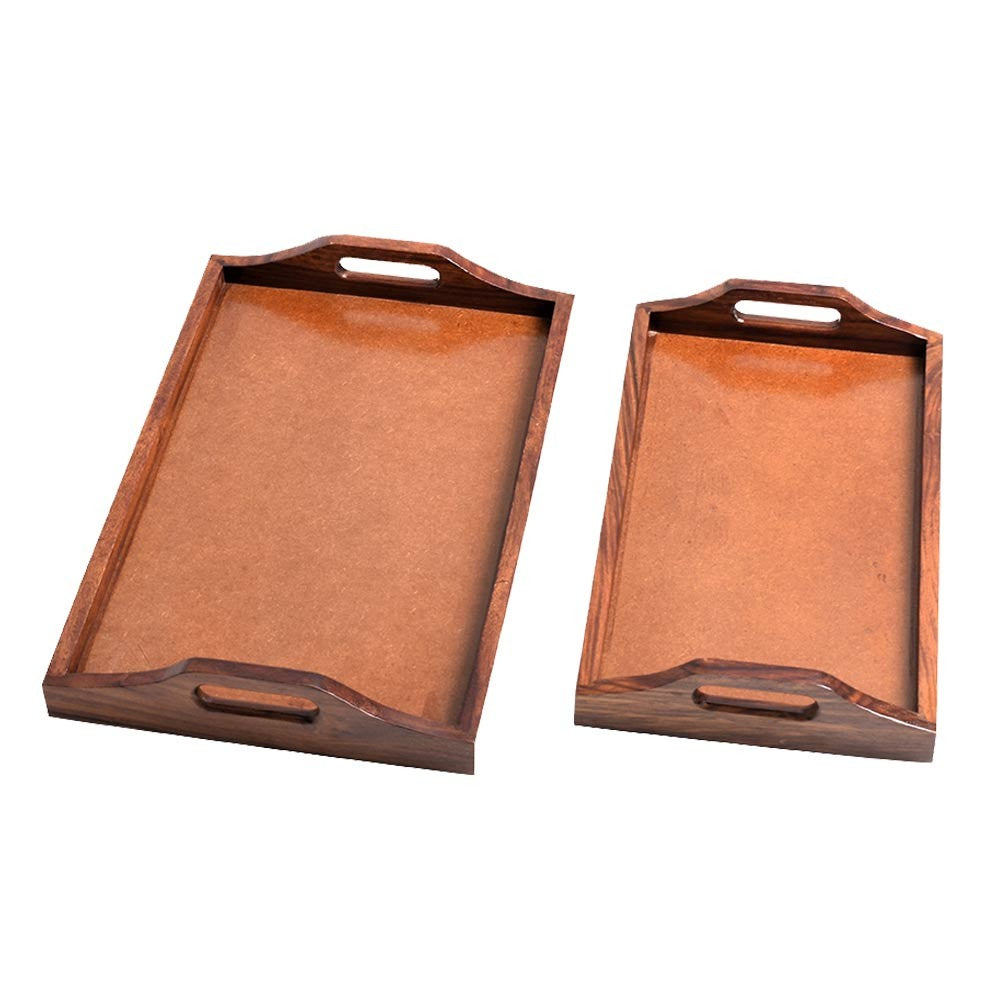 Leanna Wooden Tray Set of Two