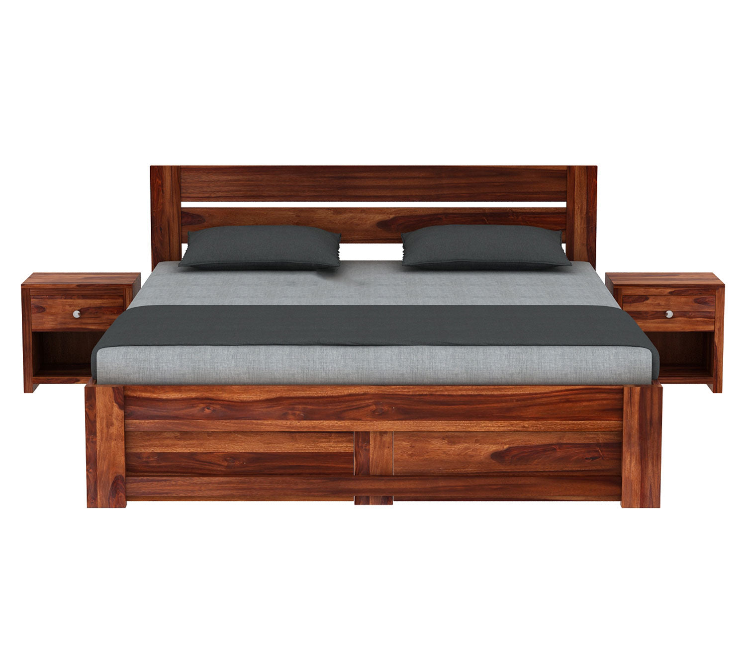 Sutton Sheesham Wood Bed With Drawer Storage