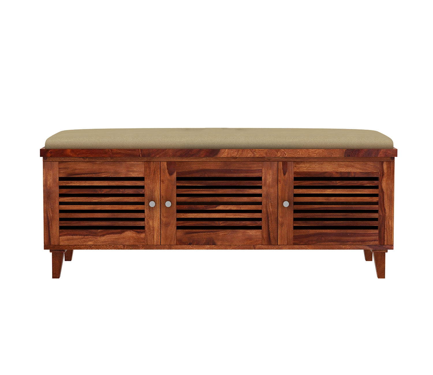 Derek Modern Sheesham Wood Shoe Rack Bench