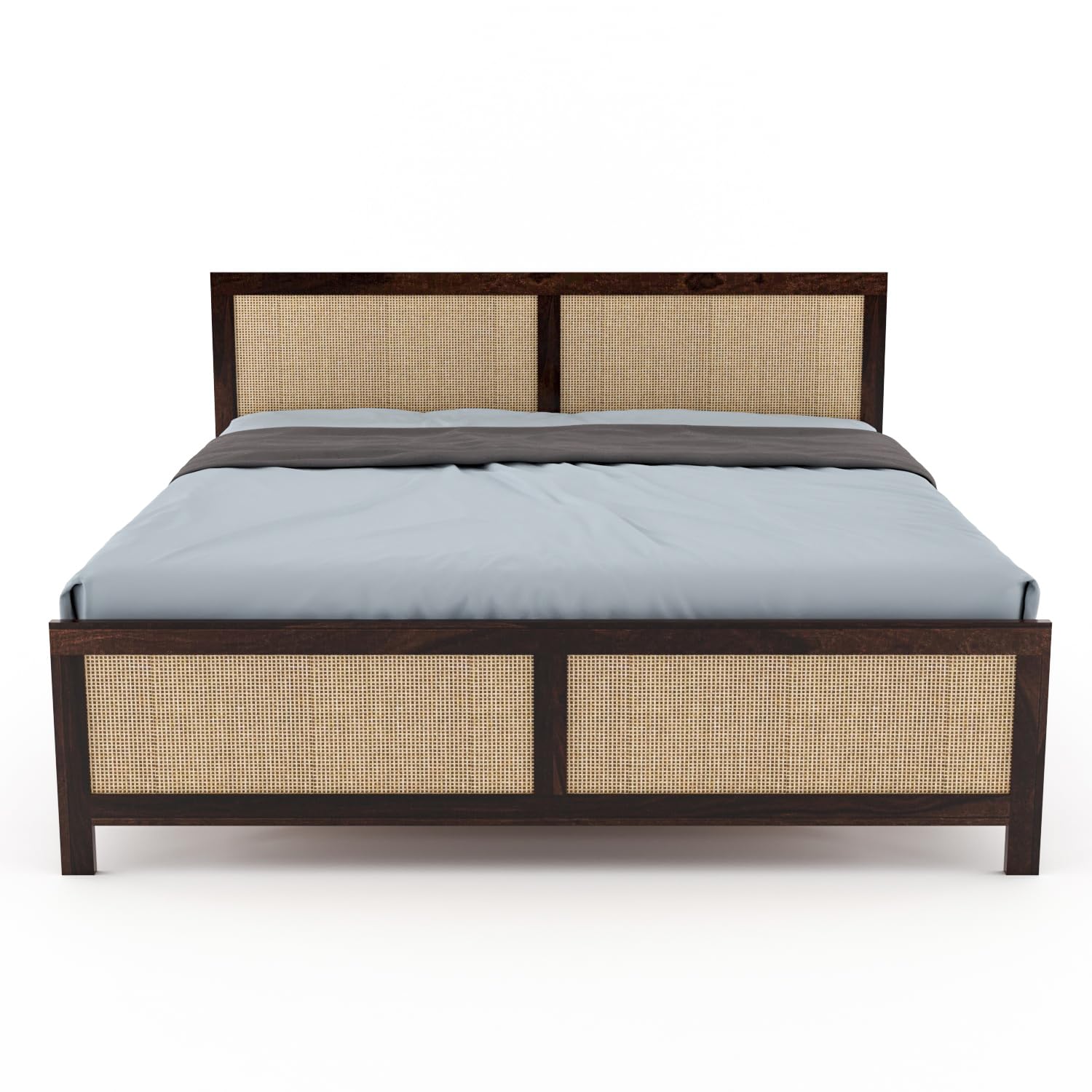Theodore Solid Sheesham Wood Queen Size Bed for Bedroom