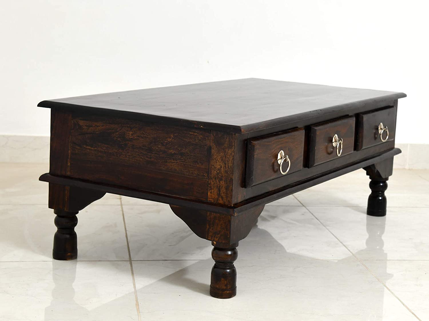 Margot Sheesham Wood 6 Drawer Center Table
