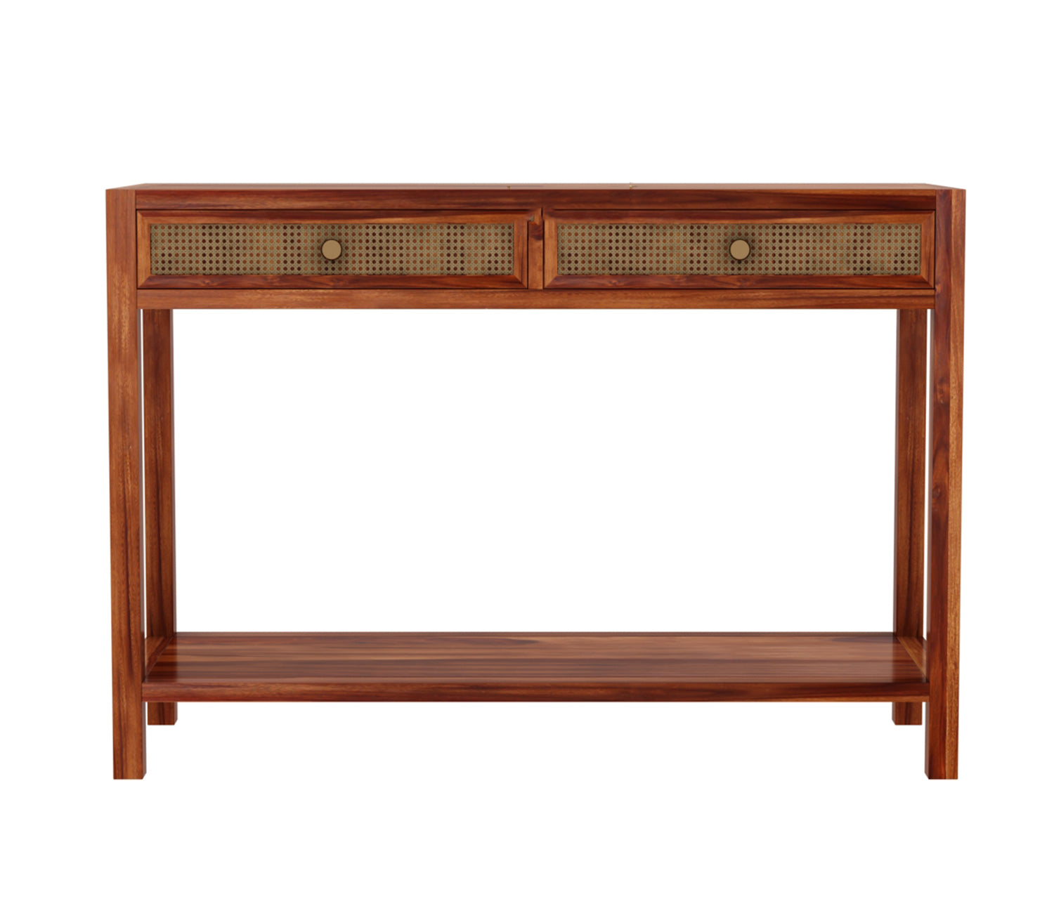 Victor Sheesham Wood 2 Drawer Storage Console Table