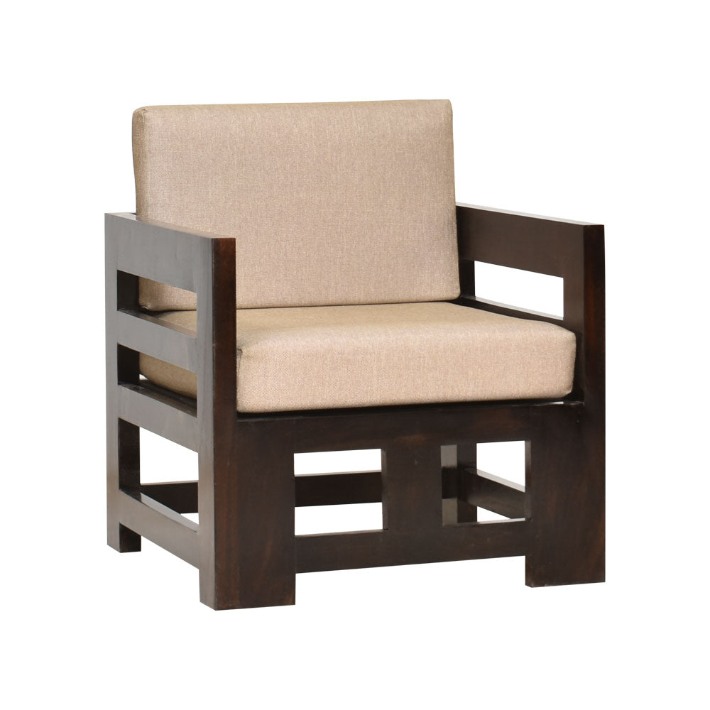 Zainab Wood Stegen 5 Seater Sofa set