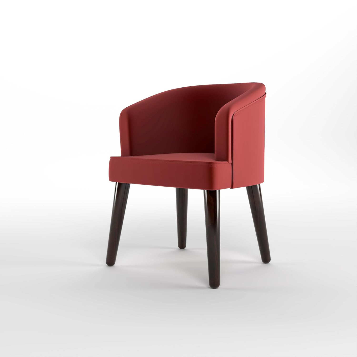 GFH Mid-Century Velvet Tufted Armchair with Brown Legs Fabric Velvet Accent Arm Chair for Living Room Bedroom Office