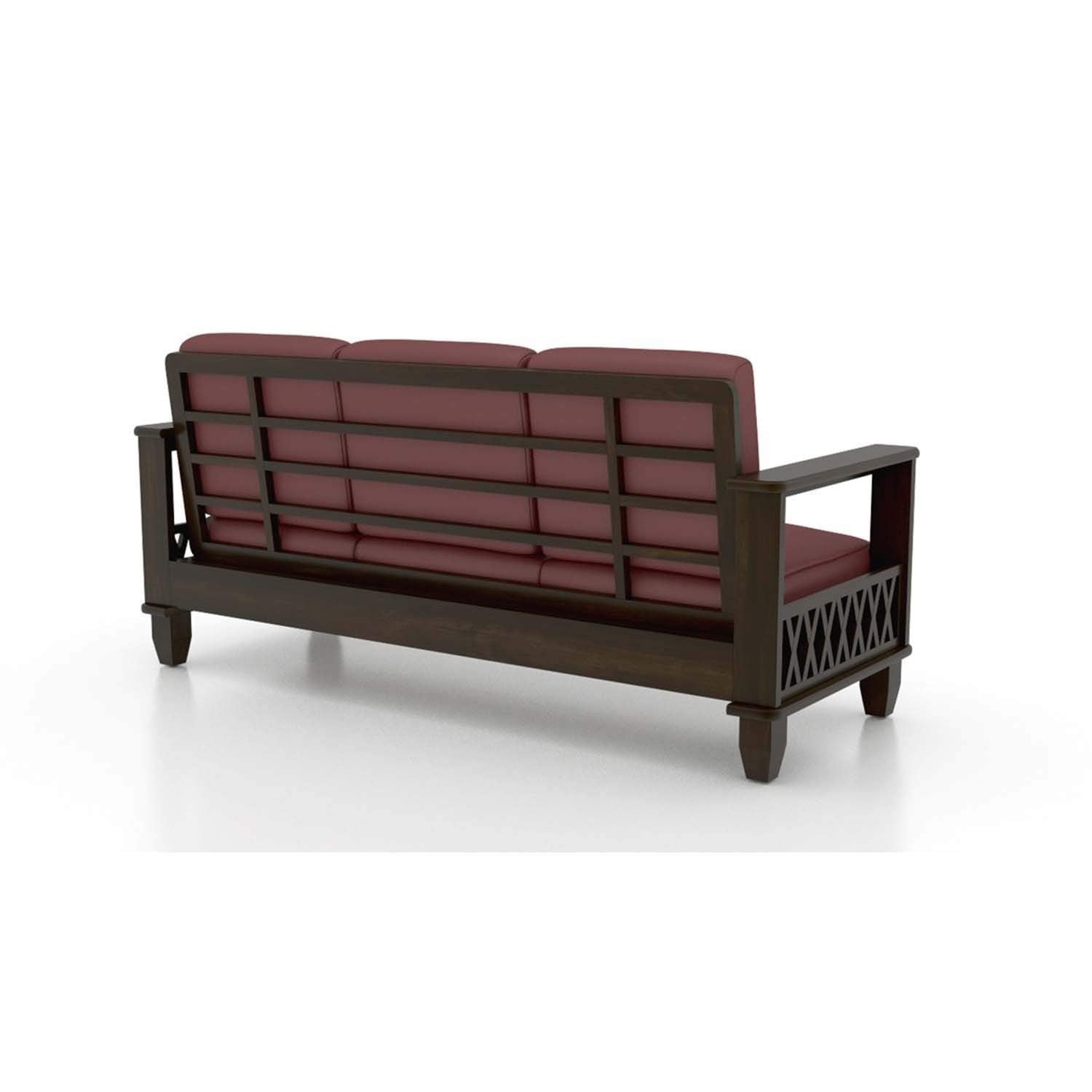 Boris Sheesham Wood Sofa Set for Living Room | 6 Seater Sofa